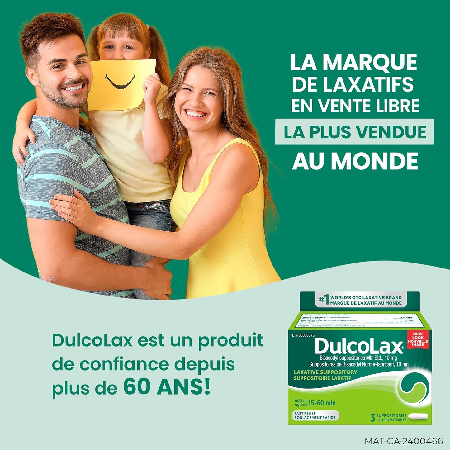 Dulcolax 比沙可啶泻药栓，10 毫克泻药，用于缓解偶发性便秘，15-60 分钟内起效，适用于成人和 12 岁以上儿童以及哺乳期妇女，缓解便秘，3 粒装