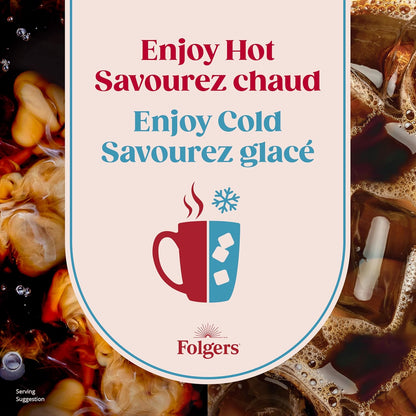 Folgers 速溶咖啡包，适用于热饮或冷饮混合饮料，速溶经典中度烘焙咖啡，7 包（12 包）