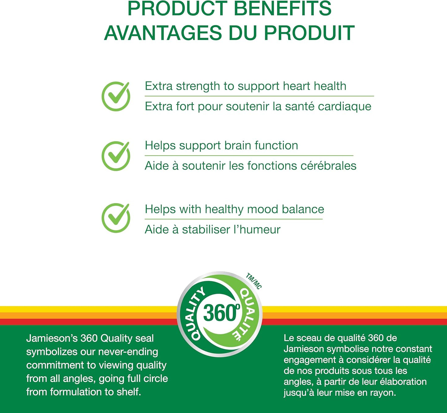 Jamieson Omega-3 Extra Strength Complete 600 mg, Supports Brain and Heart Health, and Mood Balance. With EPA and DHA, Non-GMO, Gluten-Free, 80 Softgels, Proudly Canadian