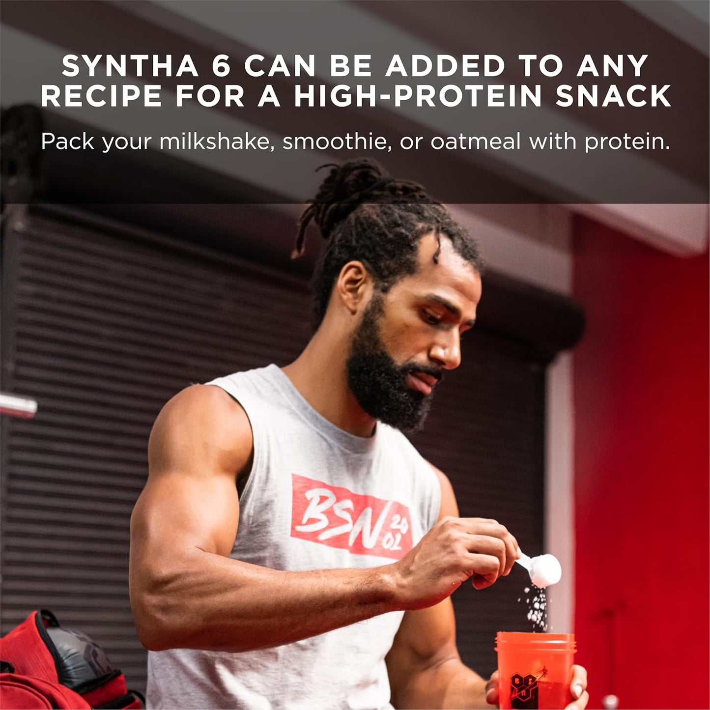 BSN SYNTHA-6 乳清蛋白粉、胶束酪蛋白、牛奶分离蛋白、巧克力奶昔，48 份（包装可能有所不同），5 磅