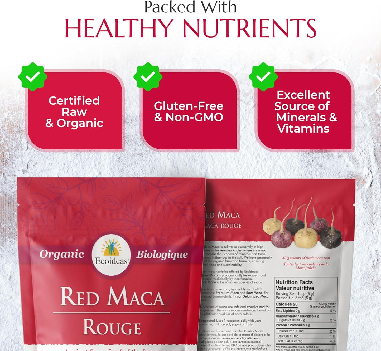 Ecoideas 有机红玛卡，227克