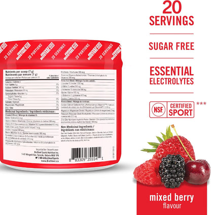 BioSteel 补水混合浆果+柠檬青柠套装（每套 20 份），零糖补水饮料混合物