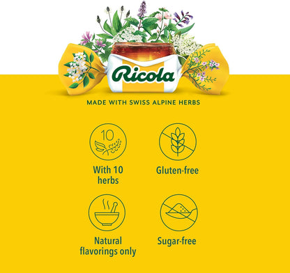 Ricola Lemon Mint No Sugar Added Throat Drops