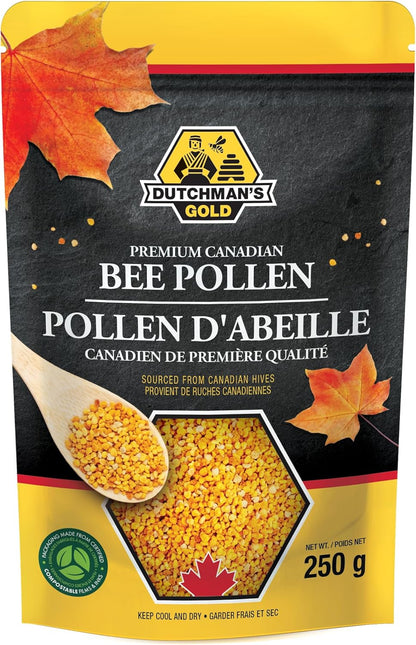 Premium Canadian Bee Pollen - 250 grams - 100% Canadian sourced - No fillers or offshore pollen - by Dutchman's Gold (250 g)