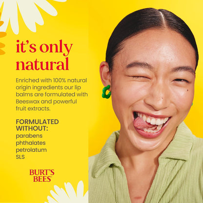 Burts Bees 草莓檸檬水保濕唇膏組（男女通用）- 2 x 0.15 盎司潤唇膏