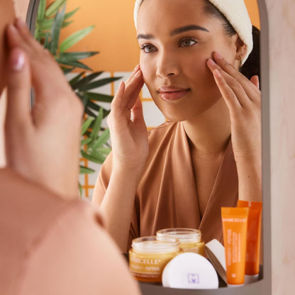 Marcelle Vitamin C + Peptide Collagen & Glow Moisturizer, Day & Night Cream, Brightening & Smoothing, Vegan, Cruelty-Free, Hypoallergenic, Non-Comedogenic, Paraben-Free, Fragrance-Free, 50 mL