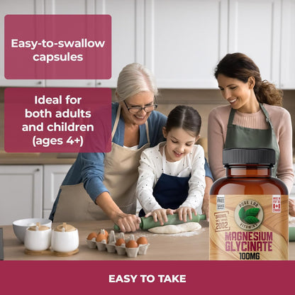 Pure Lab 甘胺酸鎂 100 毫克 - 60 粒膠囊 - 支持肌肉功能