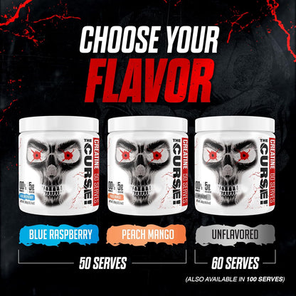 JNX SPORTS 詛咒！肌酸一水合物粉 60 份 | 每份含 5 克純微粉化肌酸 | 300 克 - 10.6 盎司