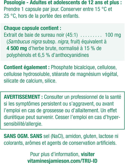 Jamieson 紫錐菊 4,000 毫克和黑接骨木果