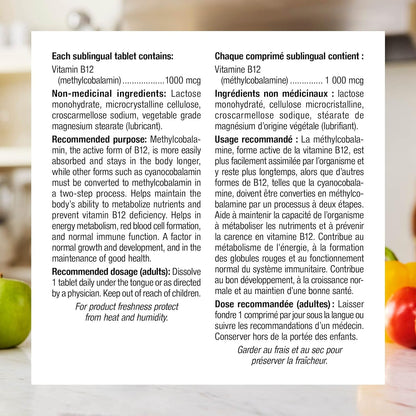 Webber Naturals 维生素 B12 1000 微克，速溶，150 片，支持能量产生和代谢