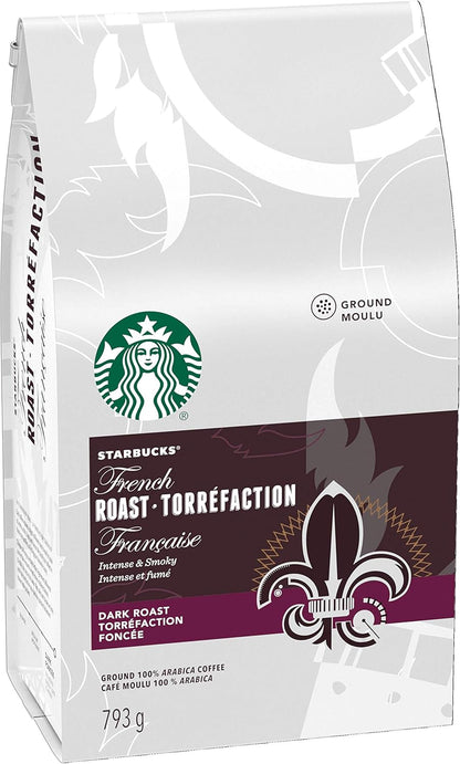 星巴克法式烘焙研磨咖啡 793 克和中度烘焙优质速溶咖啡 90 克