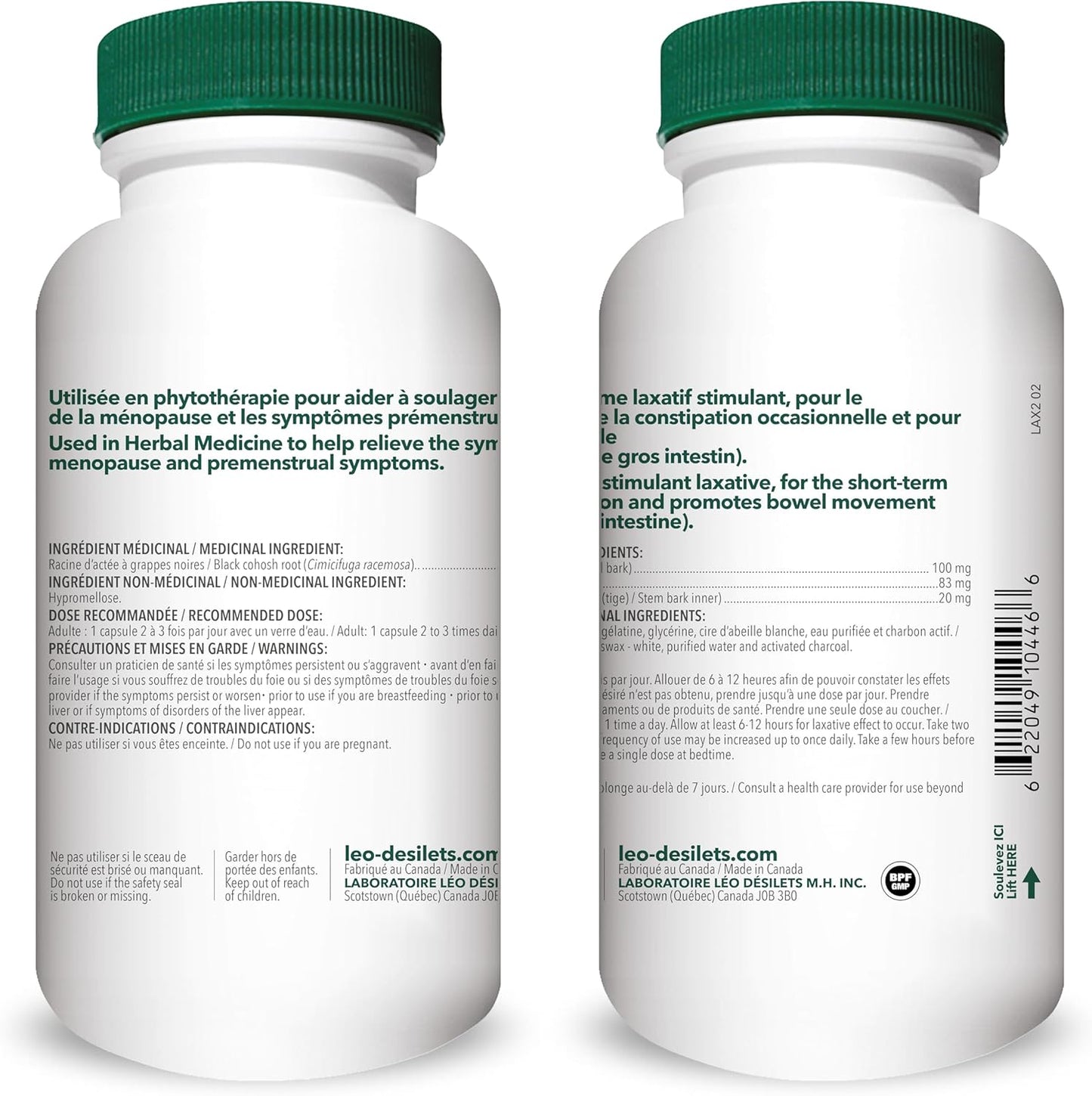 Leo Desilets Traditional Herbal Laxative | Gentle Relief for Occasional Constipation | Cascara Sagrada, Dandelion & Senna | Non-GMO, Plant-Based Capsules