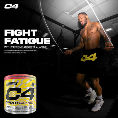 Cellucor C4 Sport Ripped 產熱運動前粉 - Informed-Choice 認證運動前能量和脂肪代謝 - 草莓西瓜味，30 份