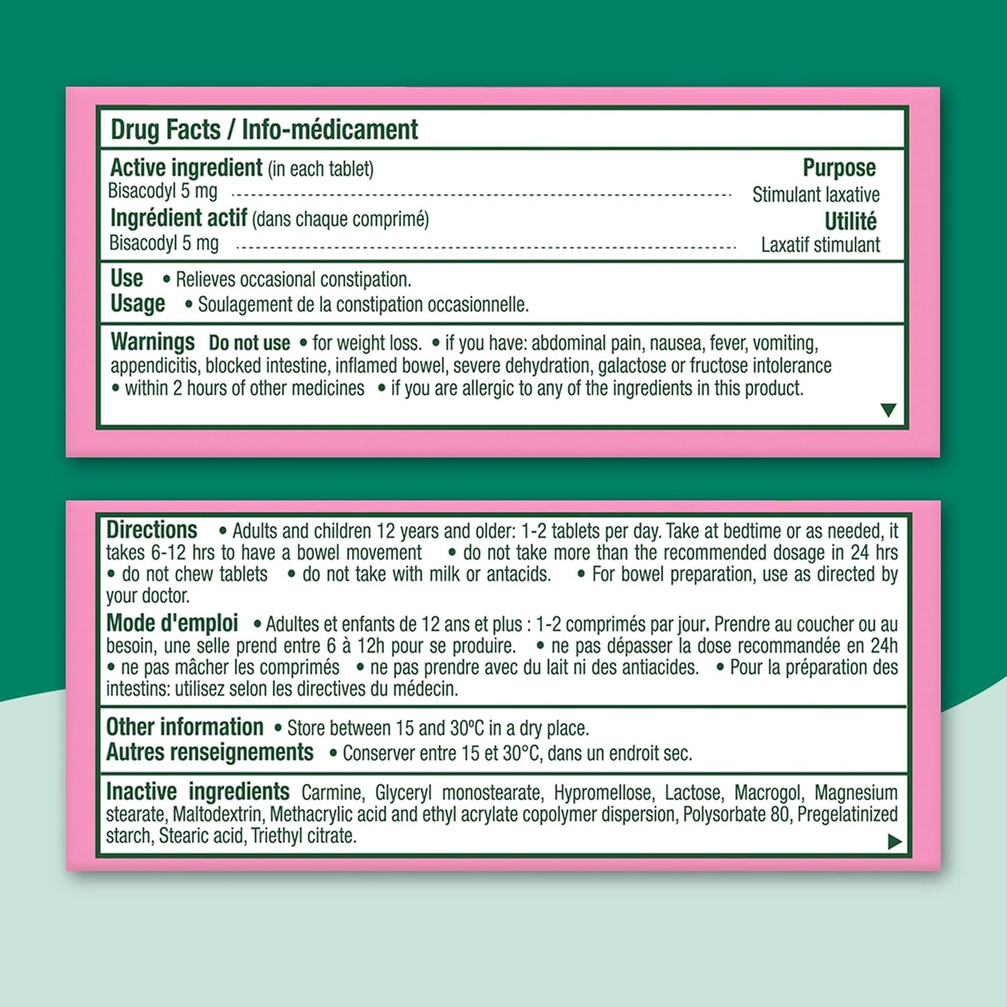 乐可舒女性专用，比沙可啶 5 毫克刺激性泻药，用于缓解偶尔便秘，适用于女性（包括哺乳期妇女）的泻药和便秘缓解剂，20 片