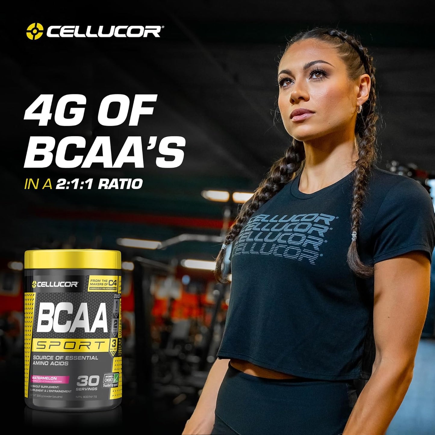 Cellucor BCAA Sport, Post-Workout Intra Workout Powder Sports Drink Supplements for Hydration Endurance & Recovery, Watermelon, 30 Servings