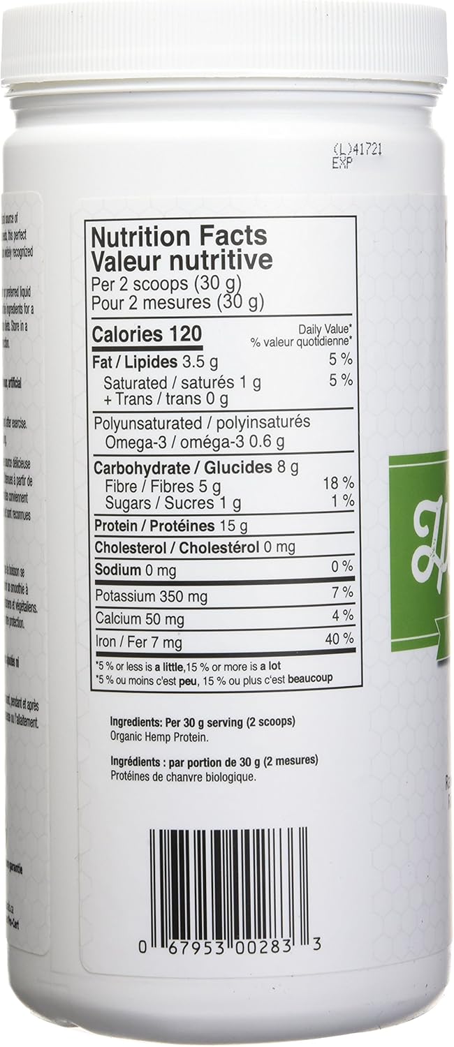 Prairie Naturals Organic Raw Hemp Protein, Natural, 400g
