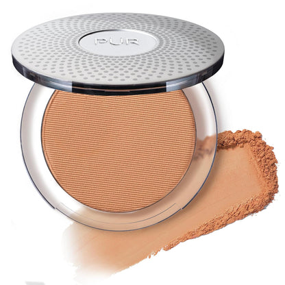 PUR Beauty 4-in-1 Pressed Mineral Makeup Foundation with SPF 15 - Concealer & Finishing Compact Pressed Powder for Face - Buildable Medium to Full Coverage Foundation