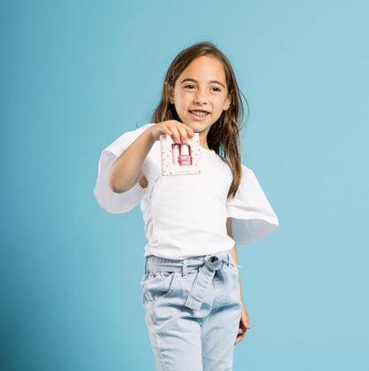 Miss Nella Nail Polis + Lip Balm set- Special Peach Glitter Nail Polish for Kids- PEACH SLUSHIE, with Peel-off, Water Based & Odour Free Formula + BUTTER CHEEKS pink hypoallergenic lip balm