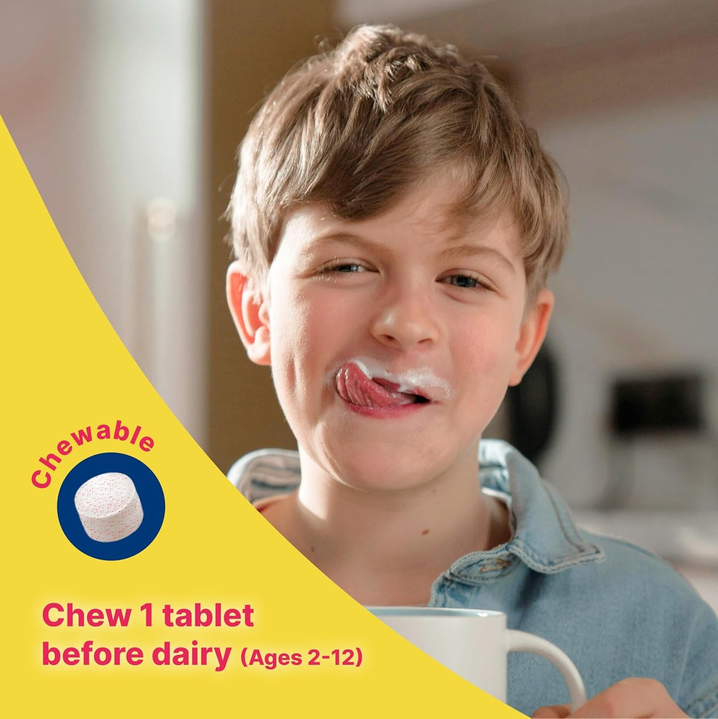 Lacteeze 儿童乳糖酶咀嚼片 - 天然草莓味，100 片装