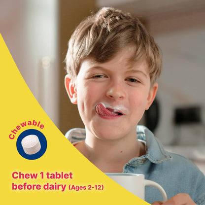 Lacteeze 儿童乳糖酶咀嚼片 - 天然草莓味，100 片装