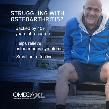 OmegaXL 關節支持補充劑 - 天然肌肉支持，綠唇貽貝油，軟膠囊，無藥物，60 粒