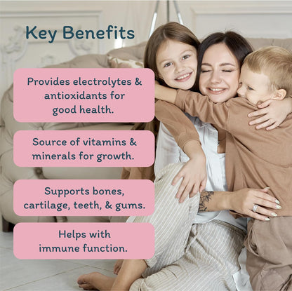 Organika 儿童电解质粉 - 草莓奇异果口味 - 随时随地无糖补水 + 100% 每日所需维生素 C、益生元和抗氧化剂 | 不含乳制品、麸质和 BPA - 3.5 克 x 20 袋