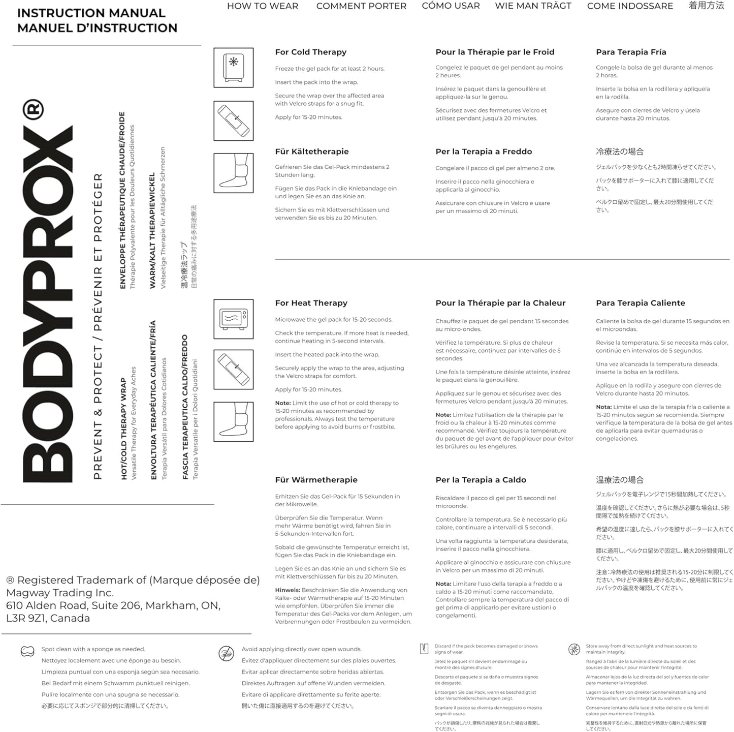 Bodyprox 冷热疗法包裹 - 可重复使用的凝胶包，用于缓解疼痛：非常适合扭伤、肌肉疼痛、瘀伤、受伤等（脚、手臂、肘部、脚踝）。