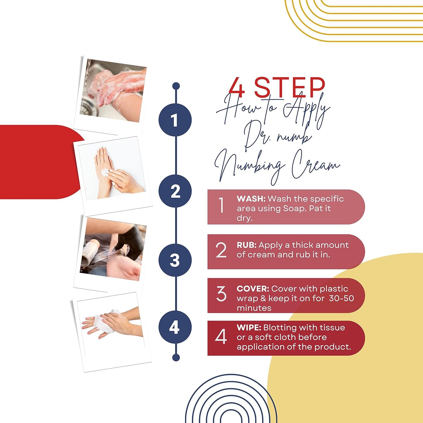 DR. NUMB 5% 利多卡因局部麻醉纹身麻醉霜 - 10 克 || 维生素 E 组合，用于缓解瘙痒、灼热和痔疮治疗的疼痛 (1)