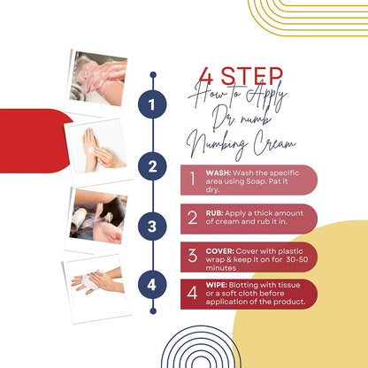 DR. NUMB 5% 利多卡因局部麻醉纹身麻醉霜 - 10 克 || 维生素 E 组合，用于缓解瘙痒、灼热和痔疮治疗的疼痛 (1)