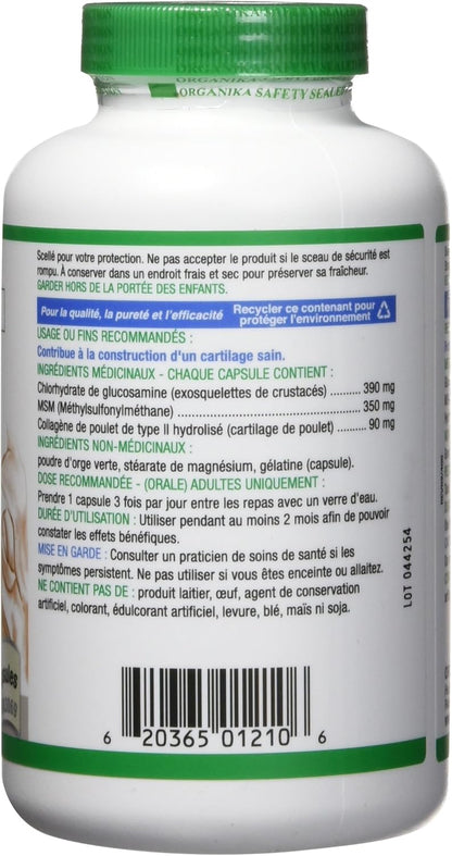 Organika Biocell Collagen- Type 2 Collagen, Hyaluronic Acid, Chondroitin Sulfate, Joint Support- 180 & Premium Liga Joint- Combination of MSM, Glucosamine, and Type 2 Collagen
