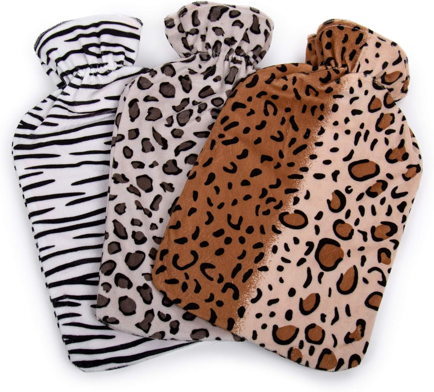 Bodico 热水袋带盖，橡胶加热垫，用于缓解痛经、肌肉疼痛等，秋冬季节热水袋，可爱斑马纹，1.7 升