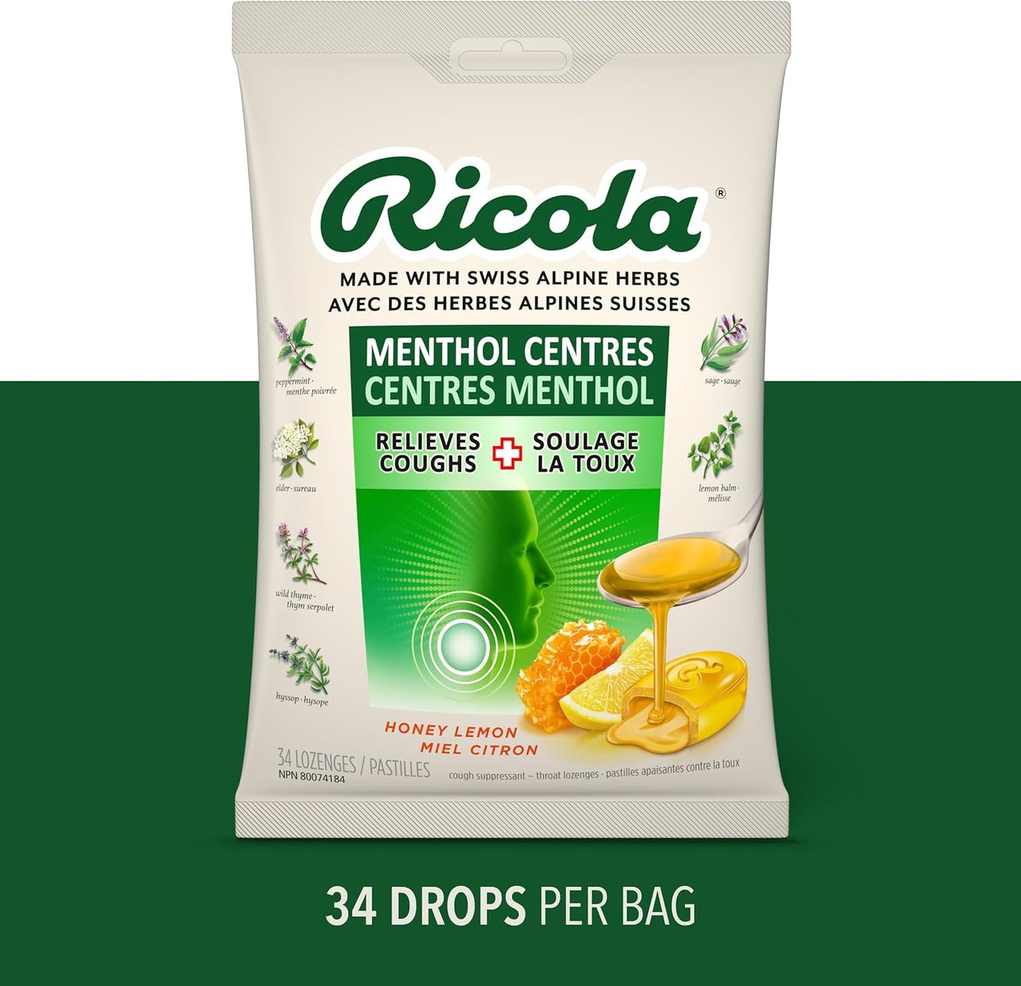 Ricola Menthol Centres Cough Drops