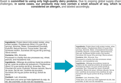 Quest Nutrition Dipped Chocolate Chip Cookie Dough Protein Bar, High Protein, High Fibre, Low Sugar, Low Carb, Keto Friendly, 21g Protein, 1g Sugar, 12ct