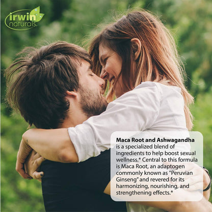 Irwin Naturals 浓缩玛卡根和南非醉茄补充剂，男女膳食支持，75 粒液体软胶囊