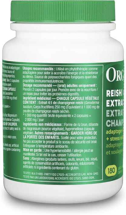 Organika 灵芝提取物 - 180 粒素食胶囊