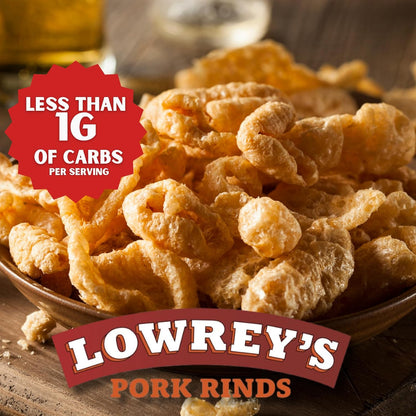 Lowrey's Original Bacon Curls, Microwave Pork Rinds (Chicharrones), 1.75 Ounce Package, 18 Count
