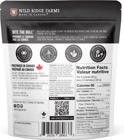 Wild Ridge Farms 甜辣牛肉乾，硬木煙熏，加拿大製造