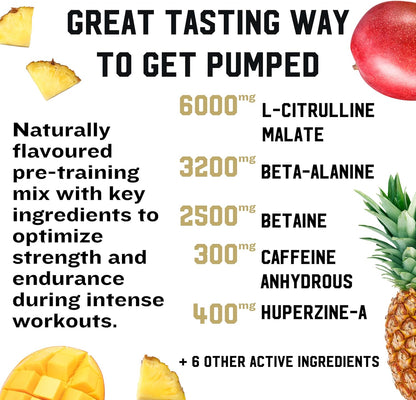 IRON KINGDOM PRE-WORKOUT PINEAPPLE MANGO, Energy, Focus, Strength, Citrulline, Beta-Alanine