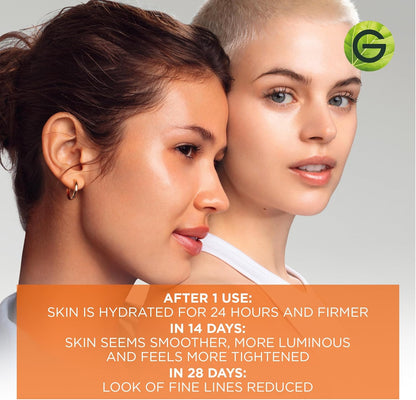Garnier Vitamin C* Brightening Day Cream with Super Citrus, Nourishes and Boosts Skin Glow & Brightening Eye Cream with Vitamin C, Reduces the Appearance of Dark Circles
