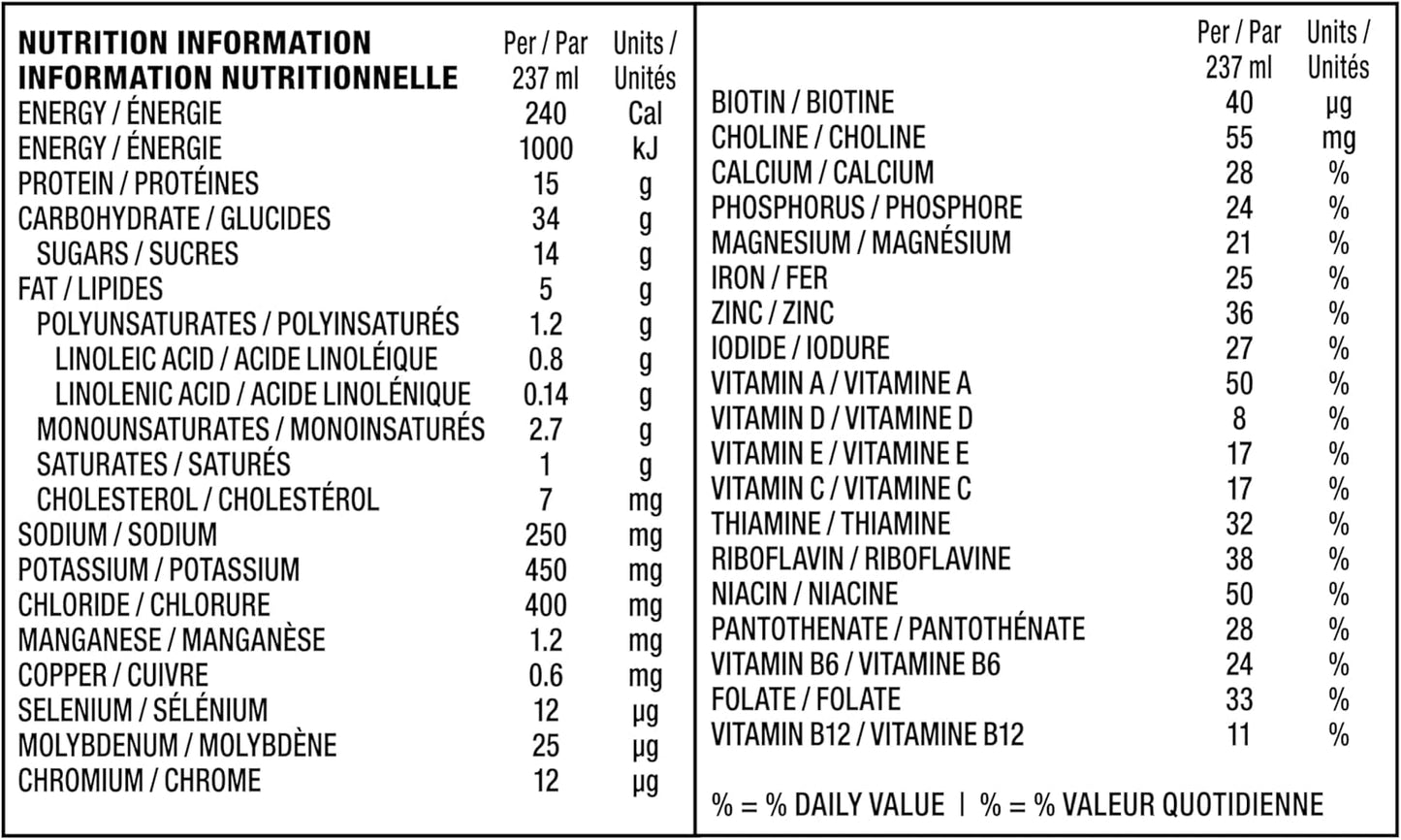 BOOST 15 克高蛋白代餐饮料，香草味，237 毫升，6 包（4 包）