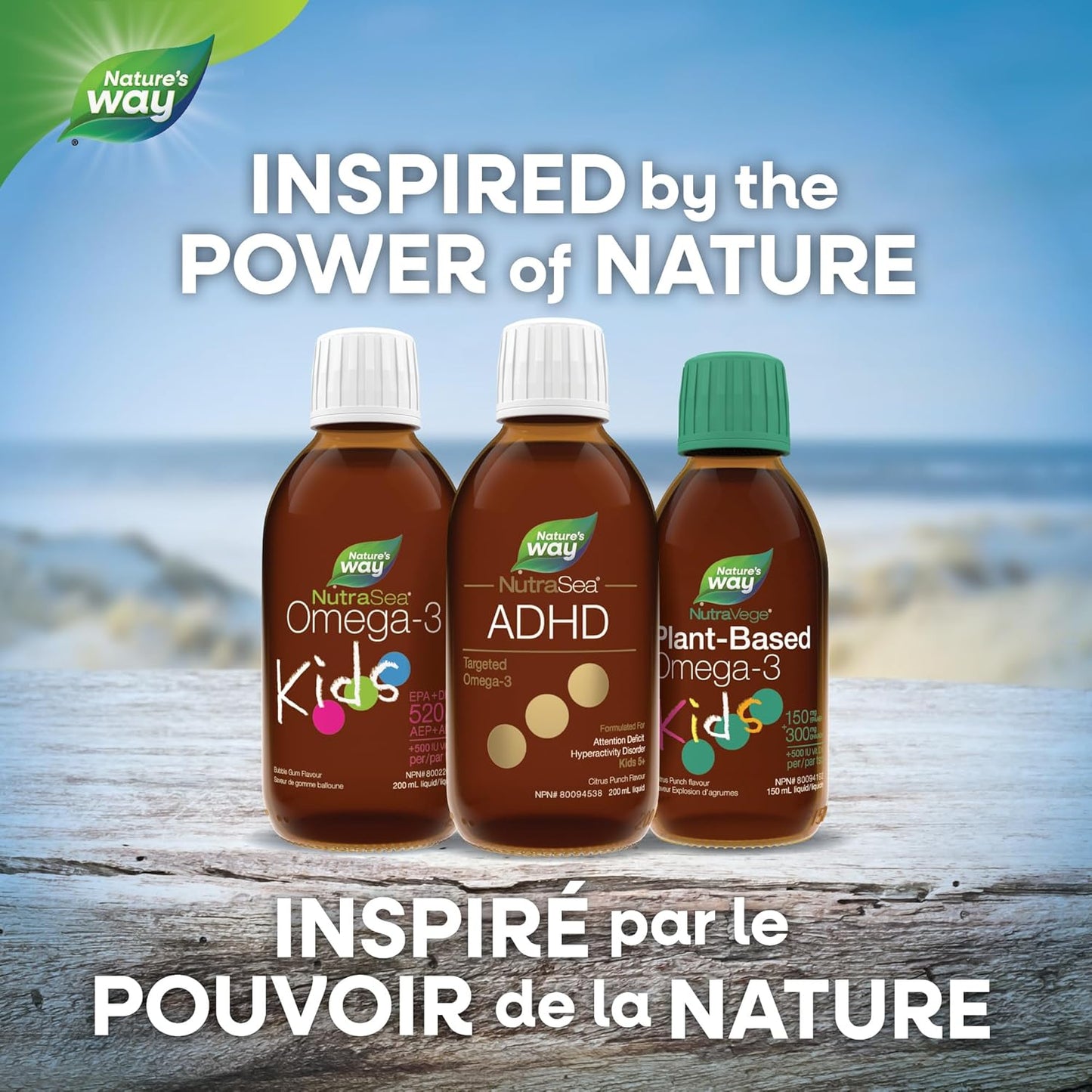 NutraSea ADHD 靶向 Omega-3，940 毫克 EPA + DHA，80 毫克 GLA，500 IU 维生素 D3，200 毫升液体