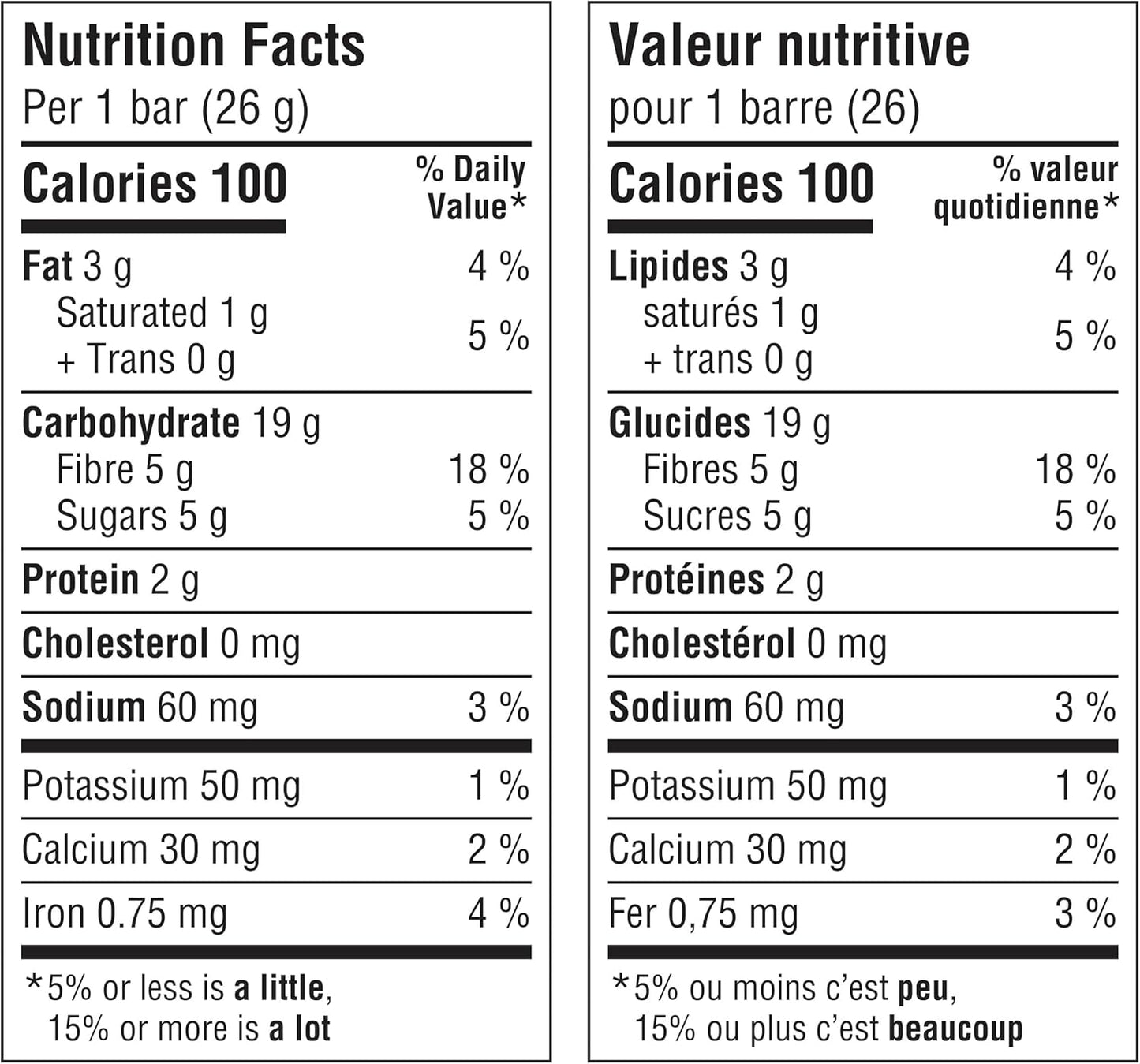 自然谷双倍巧克力味格兰诺拉麦片棒，不含人工香料，不含人工色素，零食棒，采用全谷物制成，5 根装格兰诺拉麦片棒