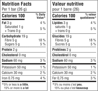 自然谷双倍巧克力味格兰诺拉麦片棒，不含人工香料，不含人工色素，零食棒，采用全谷物制成，5 根装格兰诺拉麦片棒
