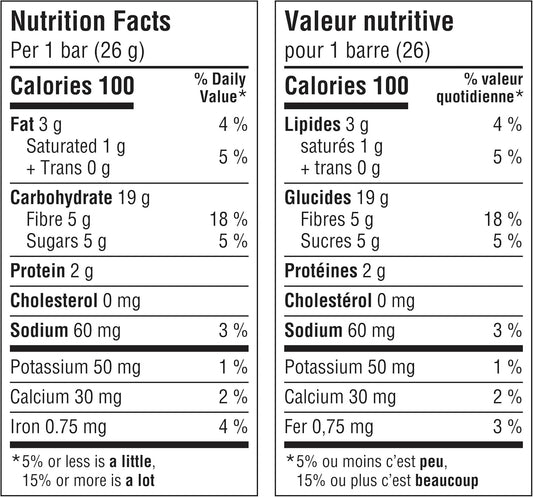 自然谷双倍巧克力味格兰诺拉麦片棒，不含人工香料，不含人工色素，零食棒，采用全谷物制成，5 根装格兰诺拉麦片棒