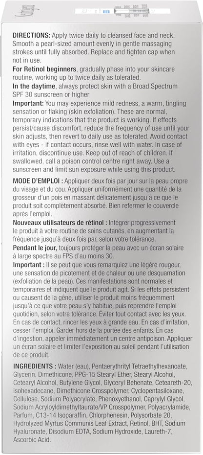 Neutrogena Rapid Wrinkle Repair Regenerating Cream - Retinol Face & Eye Moisturizer - Hyaluronic Acid Serum- 48 mL