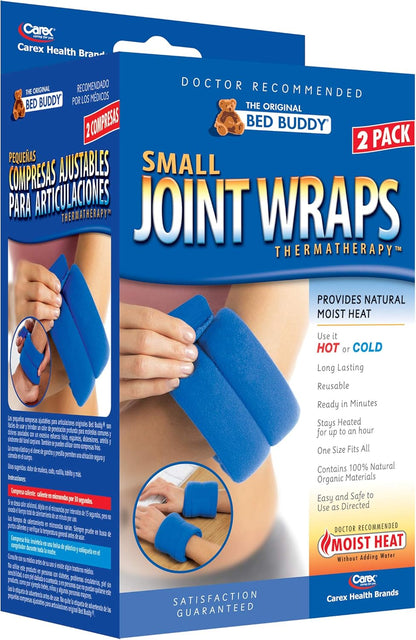 Bed Buddy 关节敷贴 - 冷热疗法，缓解肌肉疼痛和关节疼痛 - 小型加热垫，适用于膝盖、手腕、肘部、脚踝、手臂或腿部，2 个