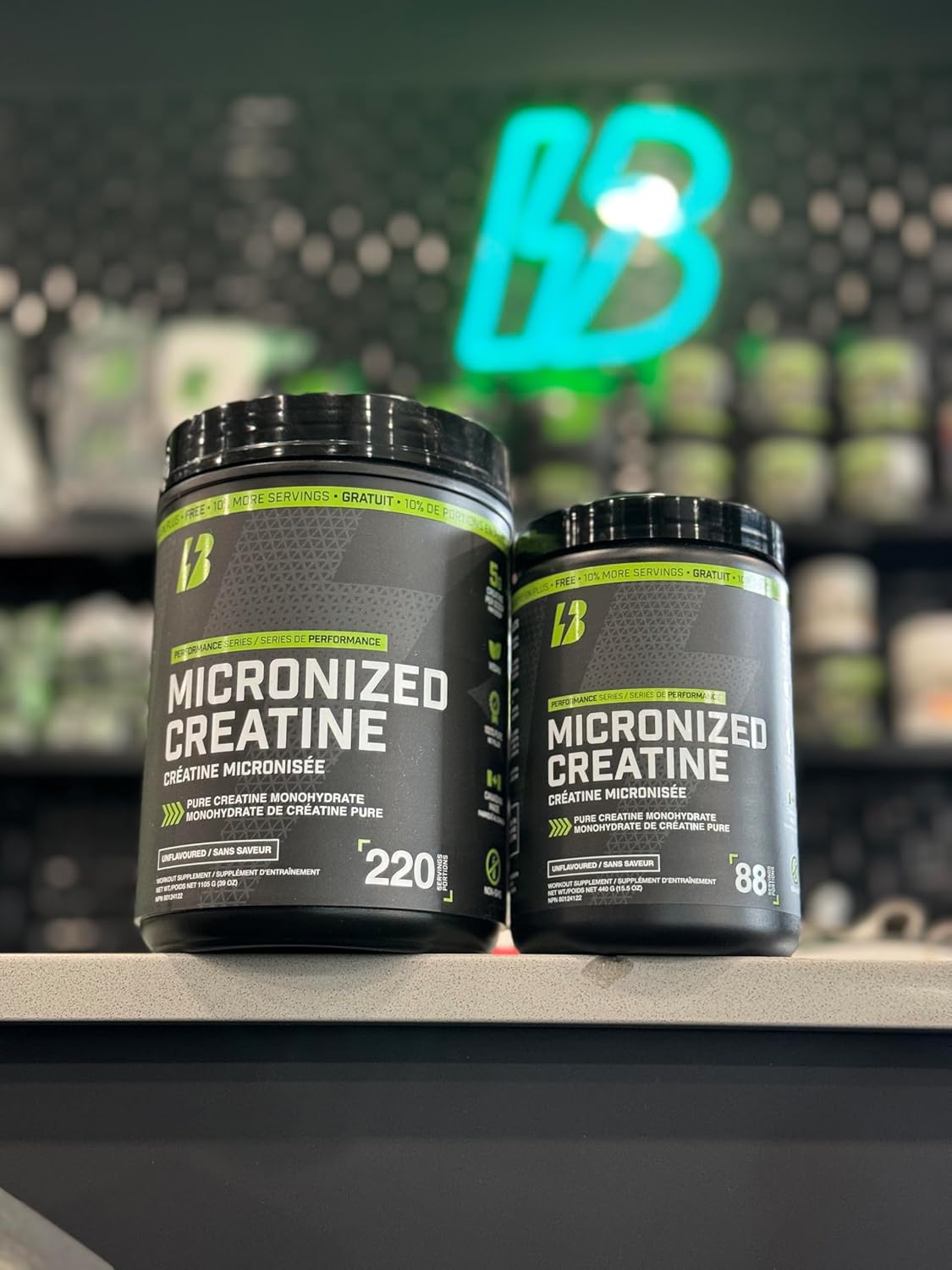 BULL Nutrition – 微粉化肌酸一水合物补充剂粉，用于促进肌肉生长、增强耐力和力量，从而提高运动表现 – 加拿大制造 – 220 份，1100 克 - 无味