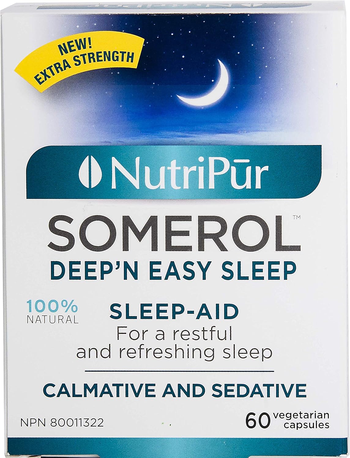Nutripur Somerol - 助眠剂，60粒素食胶囊
