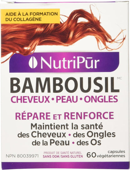 Nutripur BambouSil - Hair Skin Nails, Collagen formula, 60 vegetarian capsules