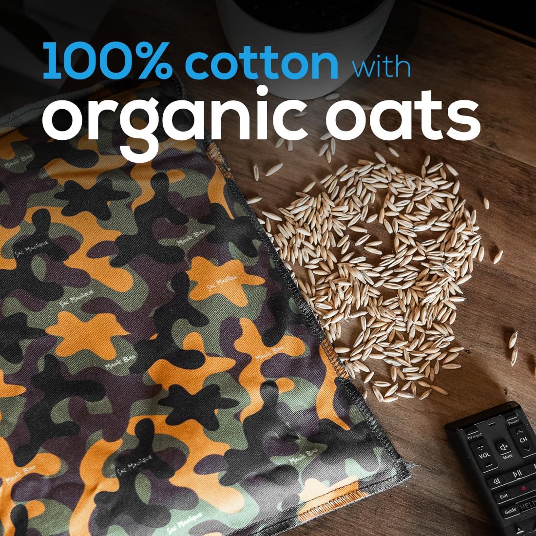 原廠魔法包限量版迷彩熱敷袋，冷熱療法，緩解下背部和肩部疼痛，無線冷熱敷，28 x 24 公分（11 吋 x 9.5 吋）